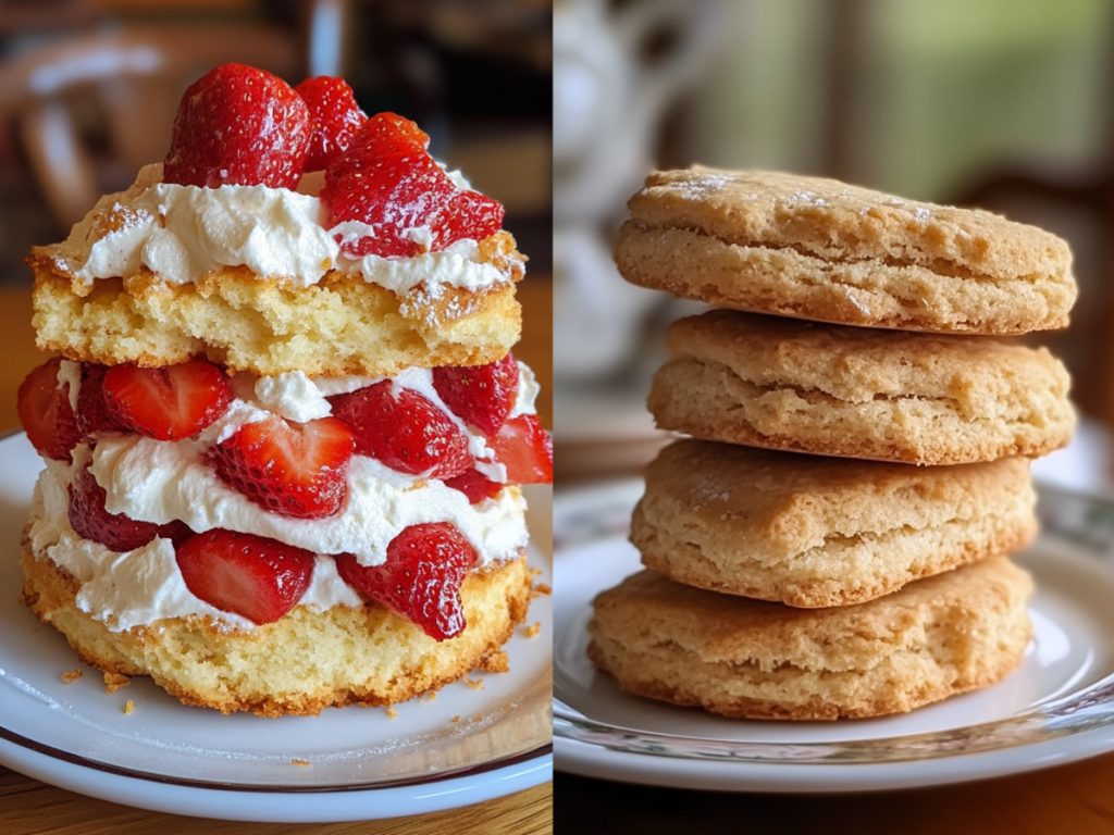 What is the difference between shortcake and biscuits?