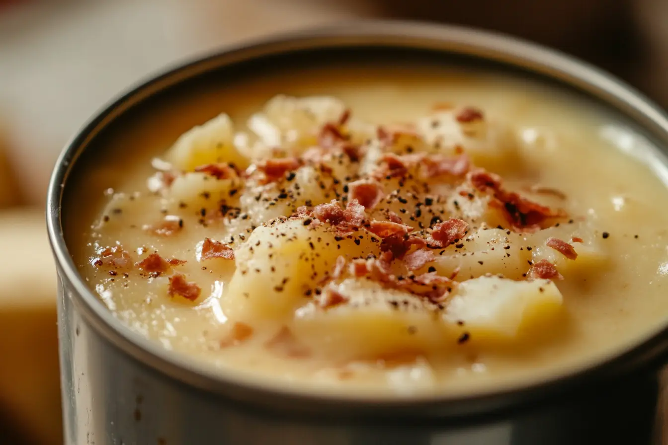 picture of How to make canned loaded potato soup better