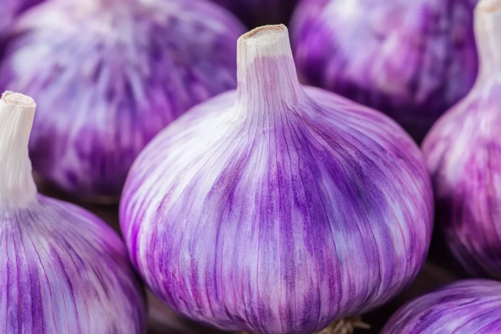 Is garlic good if it's purple picture