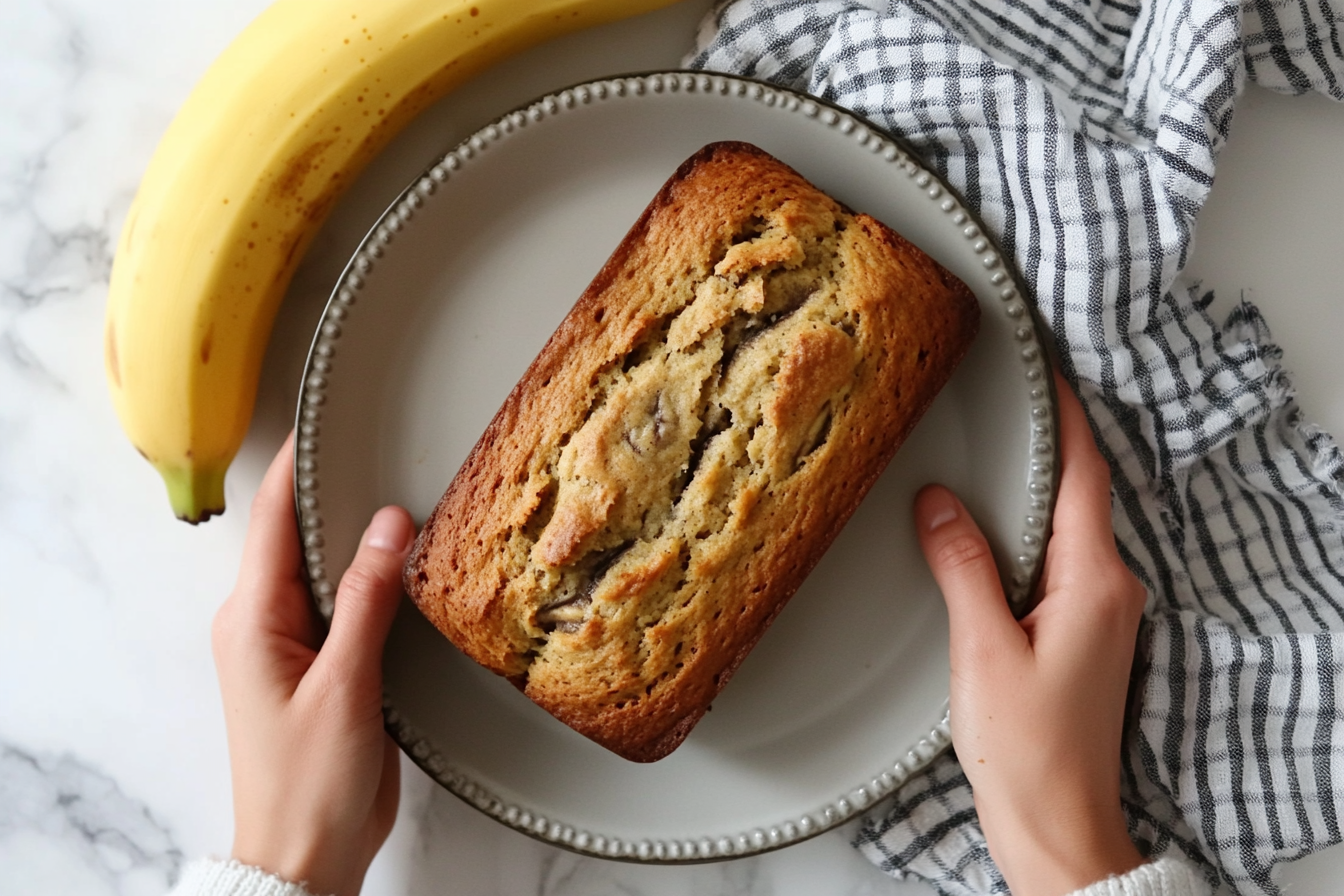 3 or 4 ingredient banana bread picture