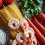 picture of Cajun shrimp pasta ingredients