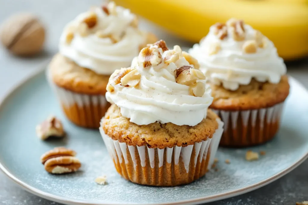 Gluten free banana nut bread muffins with sour cream picture