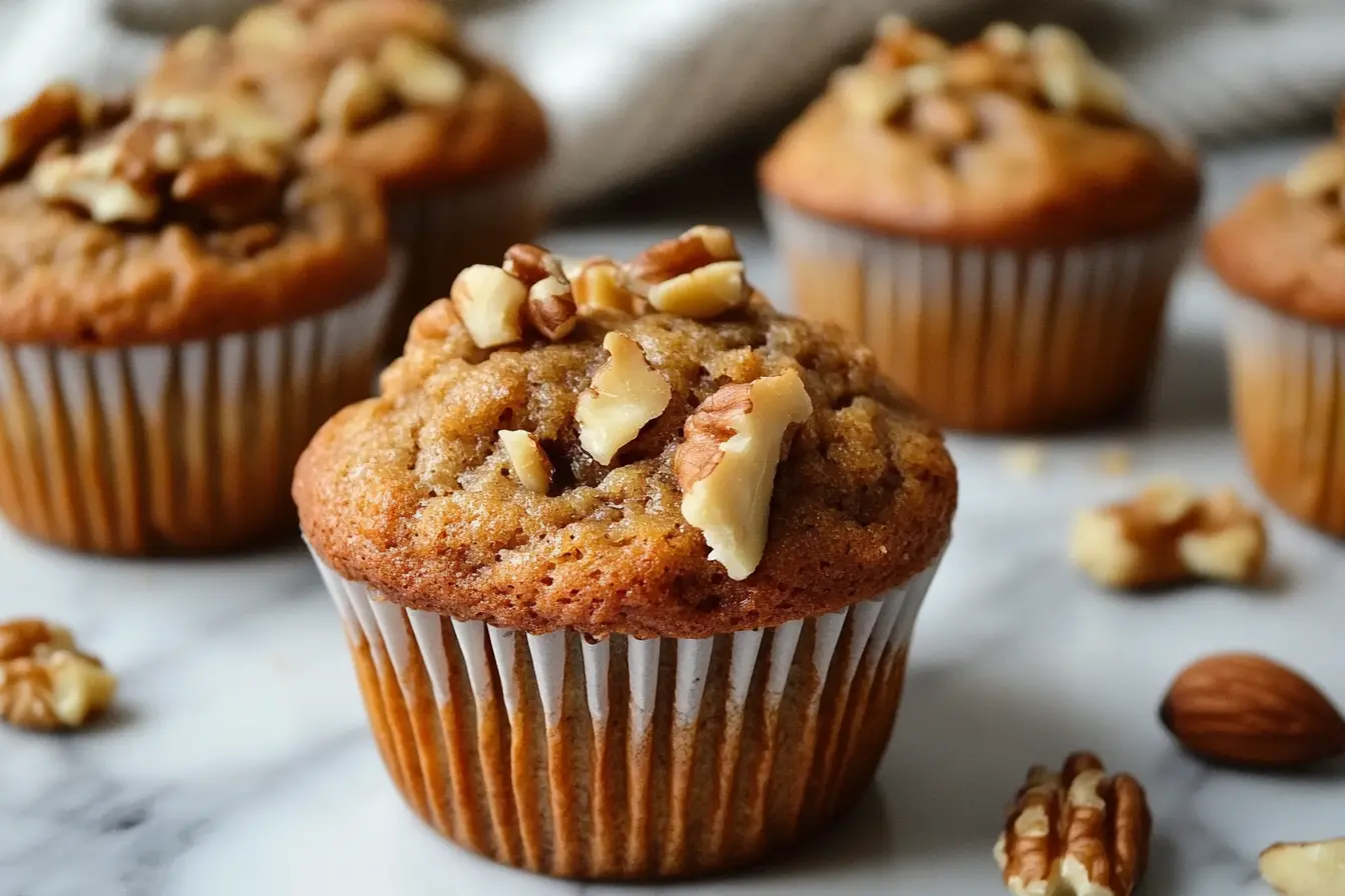 gluten free banana nut bread muffins picture