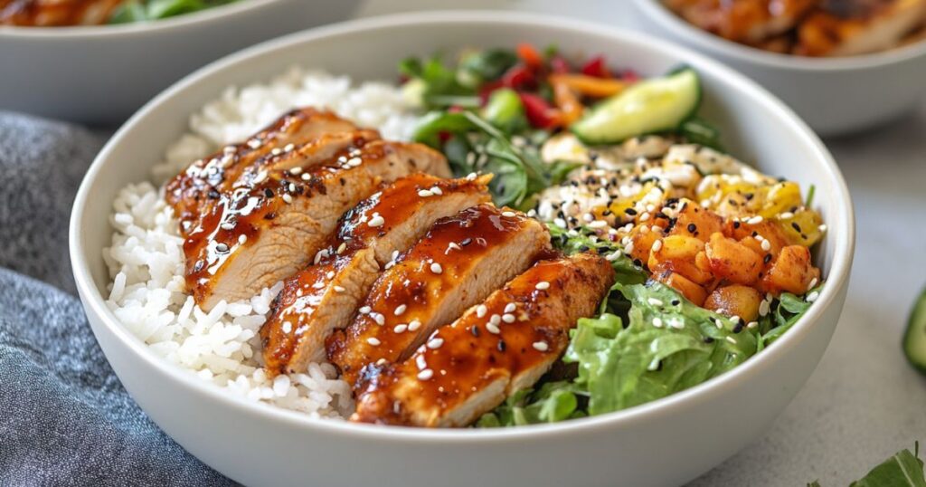 Honey Chipotle Chicken Rice Bowls